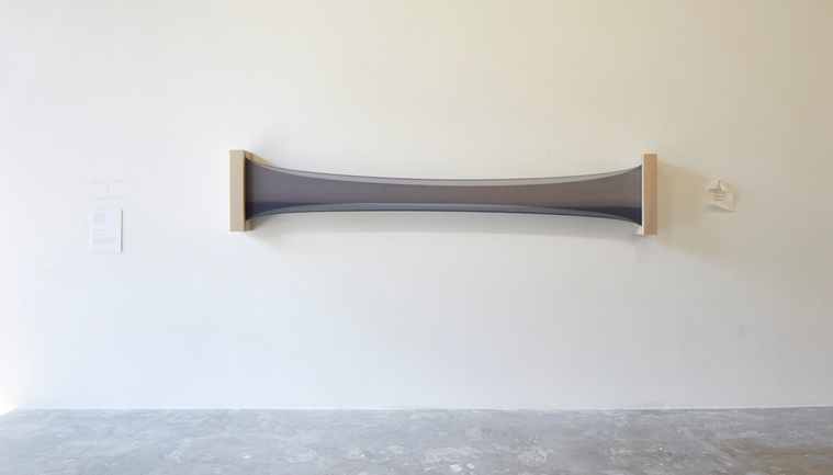 installation view - stretched photograph + poem