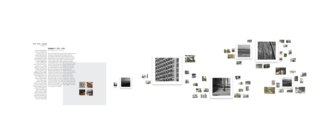 chapter 1: the beginning of the end| 1974 – 1946 (installation mock-up)