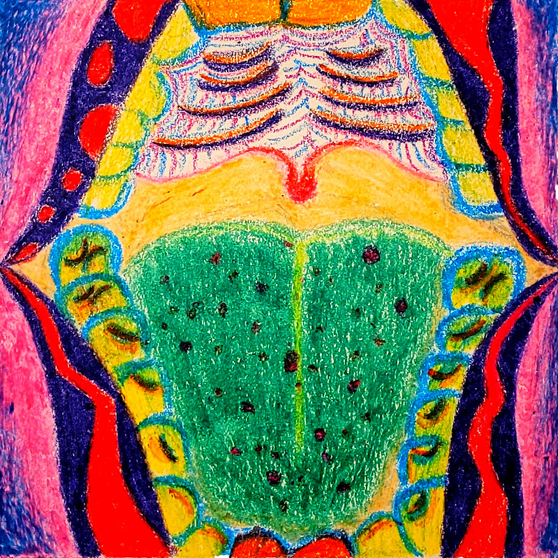 Scream (2023) -- crayon painting