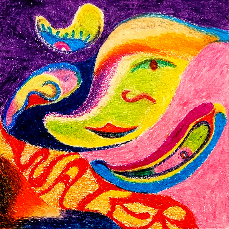 Dream (2023) -- crayon painting