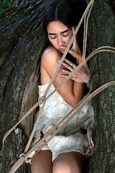Female photoshoot in Amsterdam forest in August 