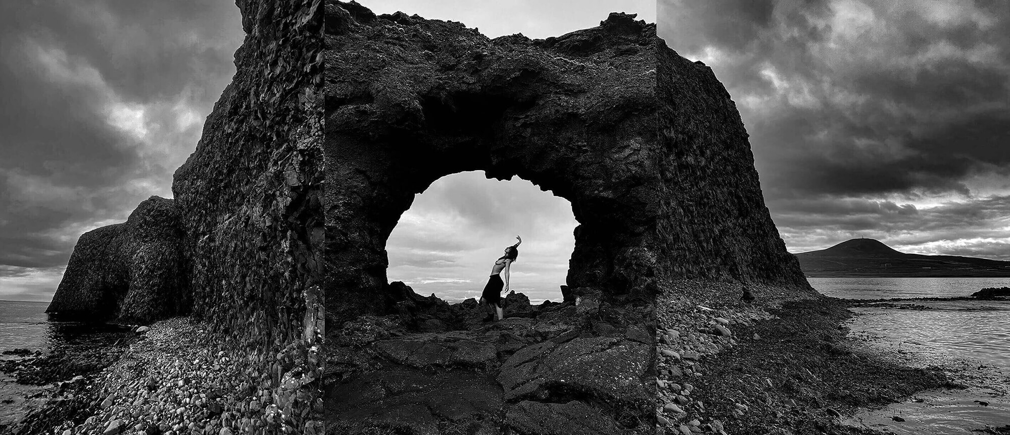 Outdoor female photoshoot in the mountains in Iceland 
