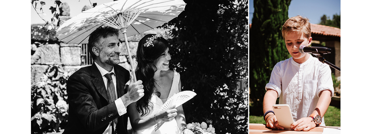 Novios durante la ceremonia civil