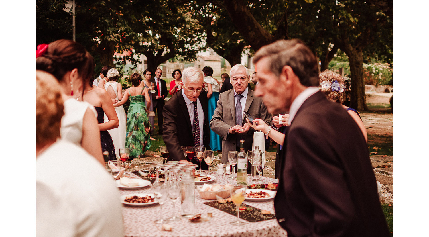 Aperitivos de boda al aire libre en verano 