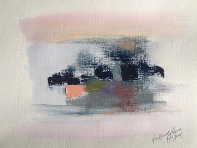 Free Space 3/6. Oil, pastels, pigments and Indian ink on linen paper. 24 x 33 cm.