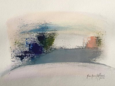 Free Space 4/6. Oil, pastels, pigments and Indian ink on linen paper. 24 x 33 cm.