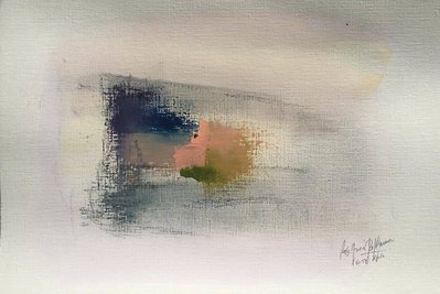 Free Space 2/6. Oil, pastels, pigments and Indian ink on linen paper. 24 x 33 cm.