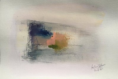 Free Space 2/6. Oil, pastels, pigments and Indian ink on linen paper. 24 x 33 cm.