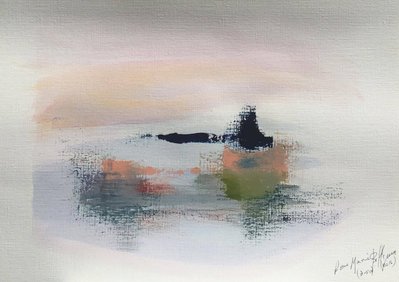 Free Space 1/6. Oil, pastels, pigments and Indian ink on linen paper. 24 x 33 cm.