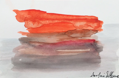 Untitled 1. Oil and ink on paper. 18 x 12 cm. 2017. 
