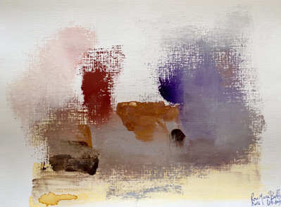 Abstract Series II (14-50). Oil and pastels on Paper. 25 x 33 cm.