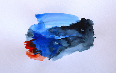 Pause for Thought 7. 
Oil and mixed media on paper.