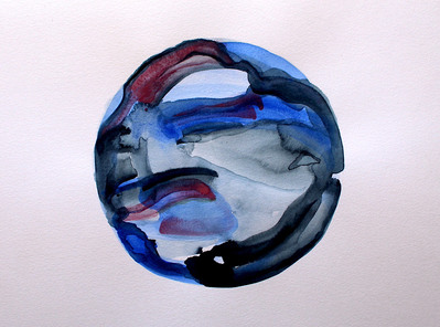 Pause for Thought 8.
Oil and mixed media on paper.