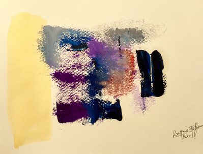 Abstract Petit Series (B-50). Oil and pastels on Paper. 21 x 29 cm.