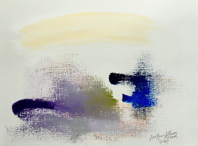 Abstract Series II (7-50). Oil and pastels on Paper. 24 x 33 cm.