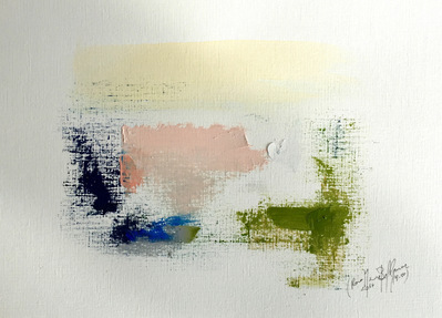 Abstract Series II (9-50). Oil and pastels on Paper. 24 x 33 cm.