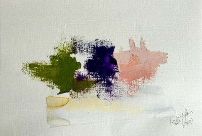 Abstract Series II (12-50). Oil and pastels on Paper. 24 x 33 cm.