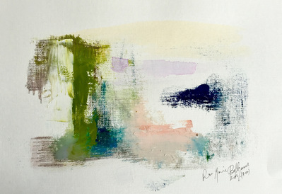 Abstract Series II (8-50). Oil and pastels on Paper. 24 x 33 cm.