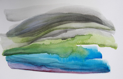 Pause for Thought.
Oil and mixed media on paper.