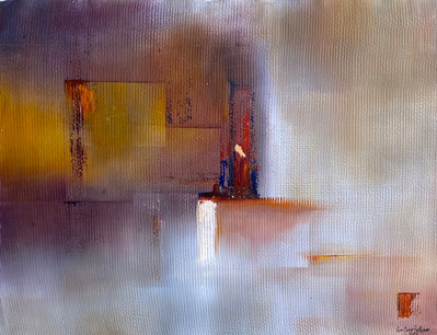 Reflections. 80 x 60 cm. Oil on paper.
