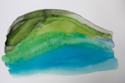 Pause for Thought 2.
Oil and mixed media on paper.