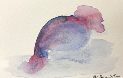 Untitled 87. Oil and ink on paper. 18 x 12 cm. 2017. 