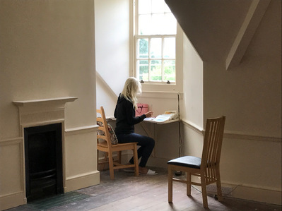 Rose Marie in Action 2: Painting in Inverness, Scotland.