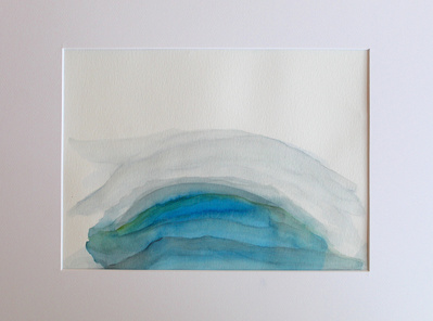Pause for Thought 1.
Oil and mixed media on paper.