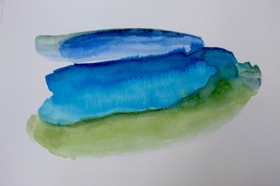 Pause for Thought 3.
Oil and mixed media on paper.