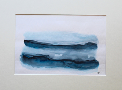 Pause for Thought 5.
Oil and mixed media on paper.