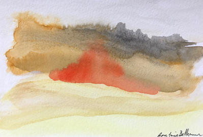 Untitled 72. Oil and ink on paper. 18 x 12 cm. 2017. 