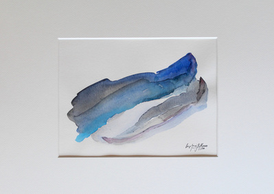 Pause for Thought 4.
Oil and mixed media on paper.