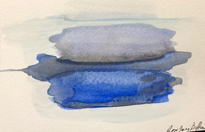 Untitled 54. Oil and ink on paper. 18 x 12 cm. 2017. 