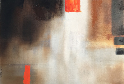 Geometry I. 80 x 60 cm. Oil on paper.