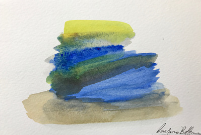 Untitled 33. Oil and ink on paper. 18 x 12 cm. 2017. 