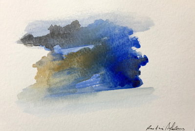 Untitled 61. Oil and ink on paper. 18 x 12 cm. 2017. 
