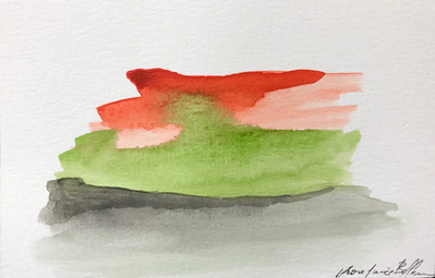 Untitled 19. Oil and ink on paper. 18 x 12 cm. 2017. 