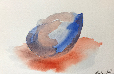 Untitled 94. Oil and ink on paper. 18 x 12 cm. 2017. 