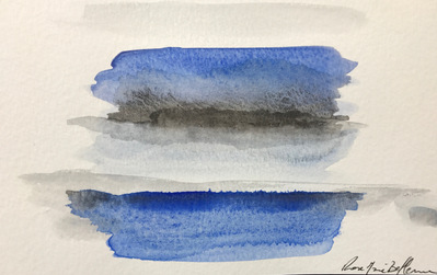 Untitled 44. Oil and ink on paper. 18 x 12 cm. 2017. 
