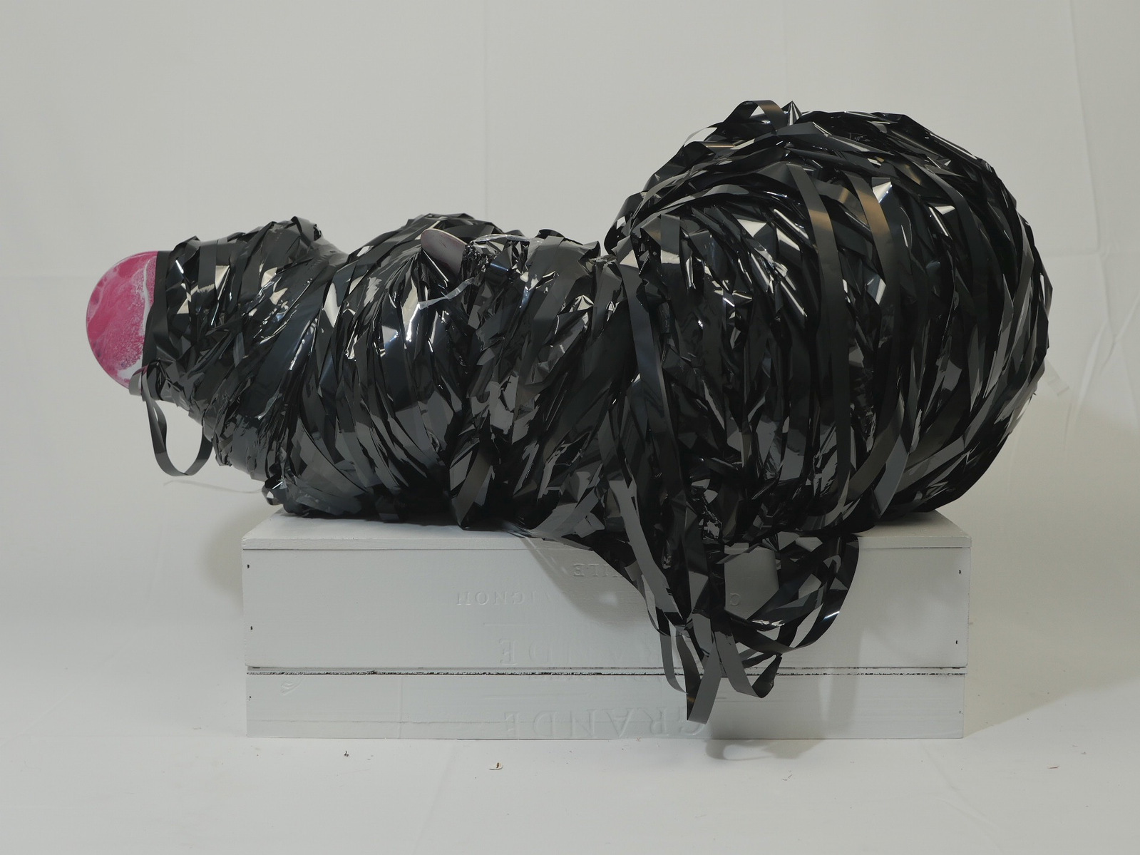 CDs, paint, tapes, wire
26" x 52" x 34"