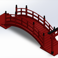 3D model of the bridge in Solidworks