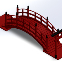 3D model of the bridge in Solidworks