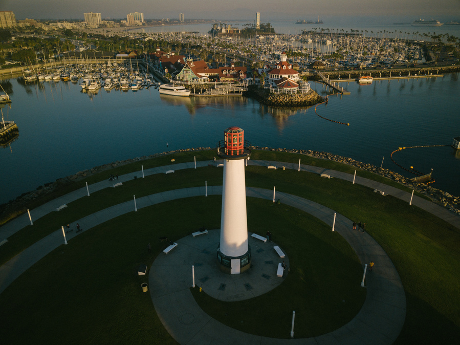 The Lion Lighthouse in Long Beach, California. 