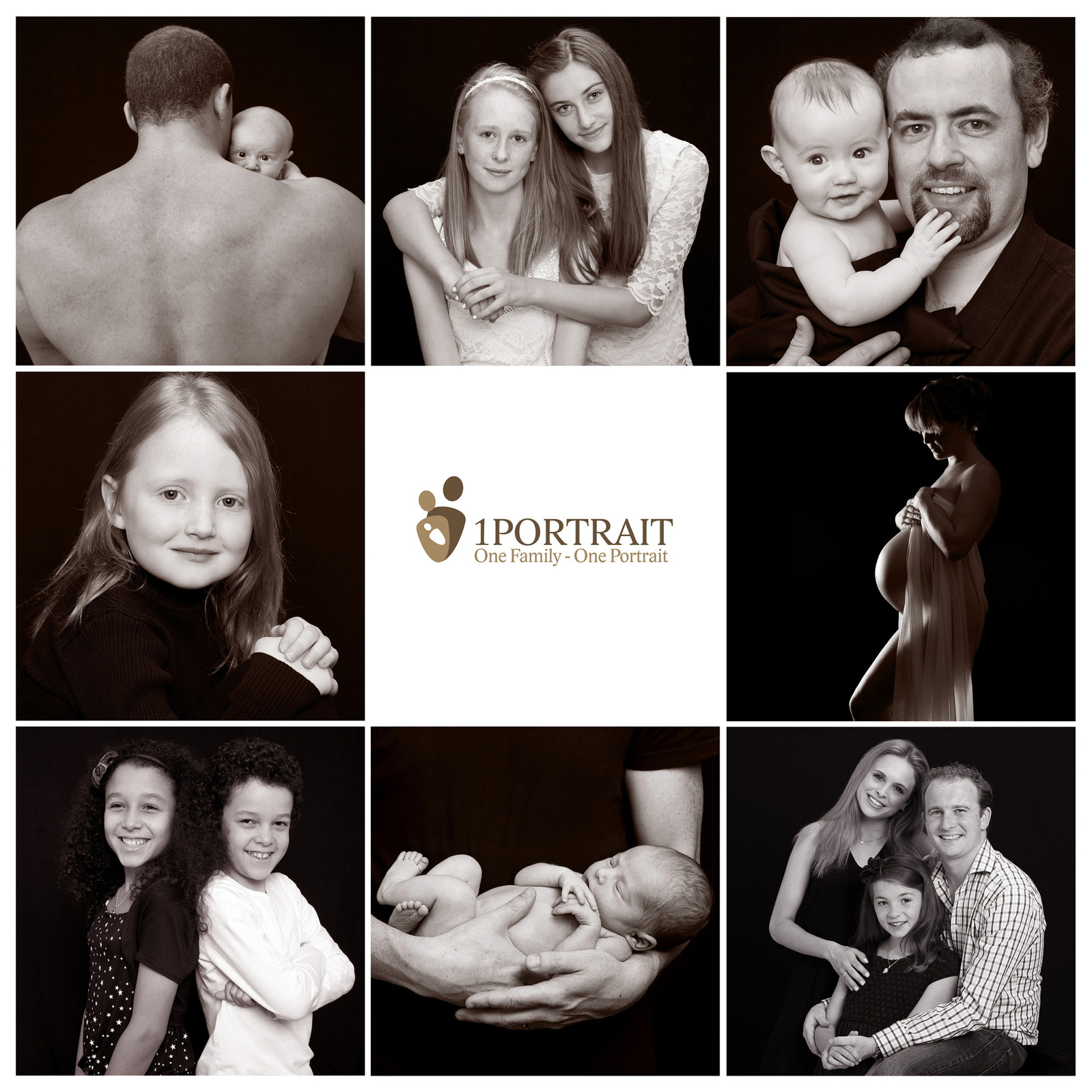 Best Kris Kindle Secret Santa gift for family - A thoughtful professional family portrait www.1portrait.ie