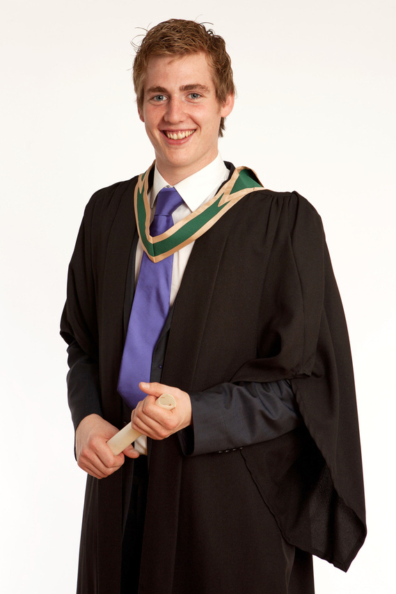 young male graduate student in professional portrait photography studio graduation photographer Dublin