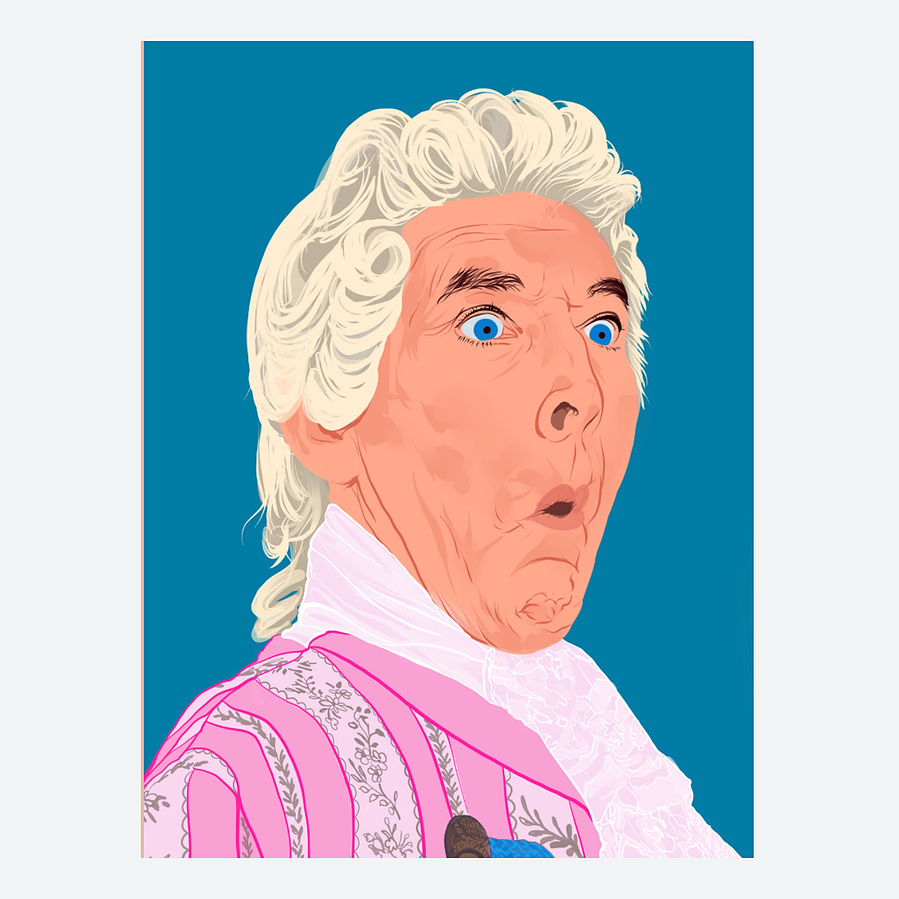 Camp legend, Kenneth Williams in 'Carry On DICK' as Captain Desmond Fancey. Ooh matron!  Period drama.  Artwork by Ryan Hodge illustration.  Prints and Framed Prints available in sizes A4, A3, A2 & A1.  