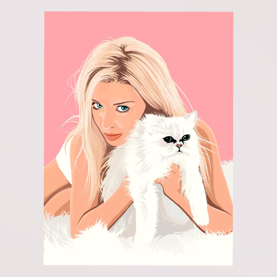 Dannii Minogue fine art Giclée print by Ryan Hodge illustration.  Inspired by her album Girl and the dance track 'All I Wanna Do'.  It feature Available in sizes A4, A3 and A2. 
