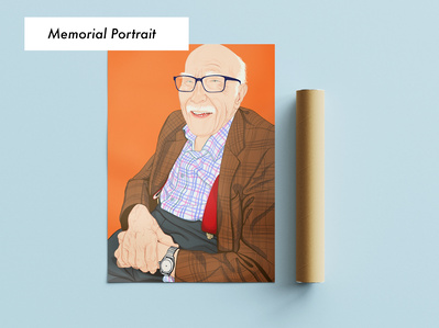 A portrait commission of an old man.  