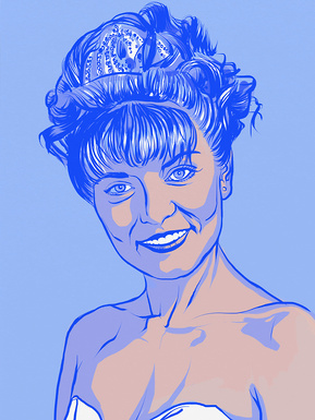 Fine art giclée print of Sheryl Lee as Laura Palmer the central character of the cult series Twin Peaks by David Lynch. Artwork by Ryan Hodge illustration.  Available in sizes A4, A3 and A2.  Framed and print only versions.  