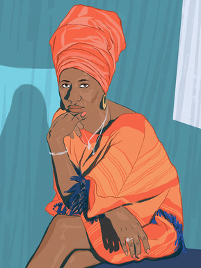 Aretha Franklin by Ryan Hodge illustration - African - American soul and gospel singer, songwriter and piano player. known as the 
